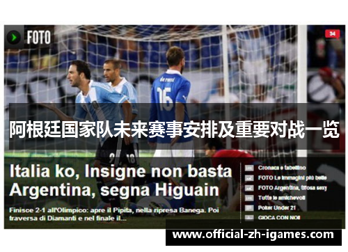 阿根廷国家队未来赛事安排及重要对战一览